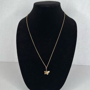 Vintage estate gold butterfly Pendant Necklace Lot A45